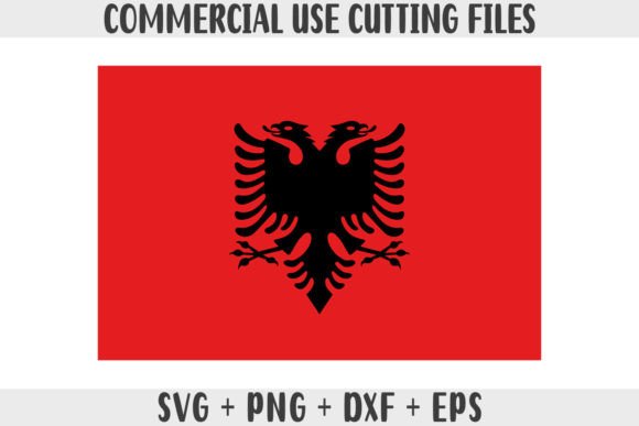 Albania Flag SVG Original Colors: Graphics for Crafts & Content