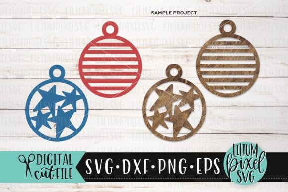 America Flag Ornament Earrings: Graphics for Crafts & Branding