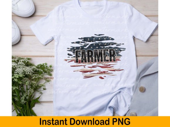 American Flag Farmer Png & Heifer Png: Crafts Graphics for Authentic Branding