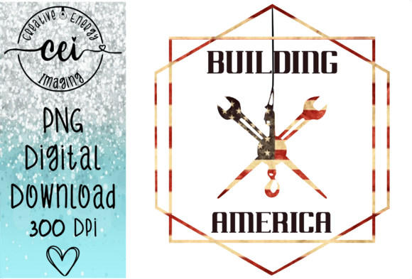 American Flag Pattern Ironworker PNG for Crafts & Graphics