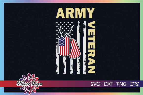 Army Veteran, American Flag Graphics for Crafts