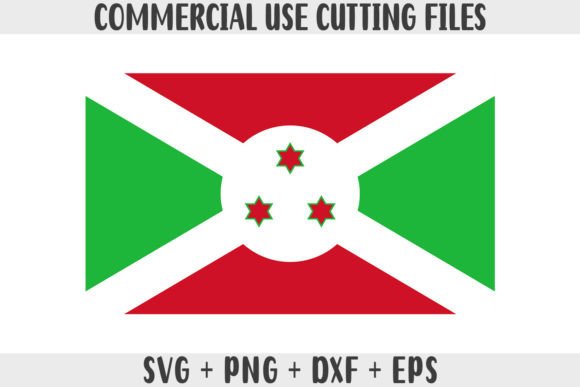 Burundi Flag SVG Original Colors: Graphics for Crafts & Branding