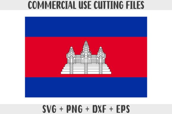 Cambodia Flag SVG Original Colors: Graphics for Local Crafts & Branding