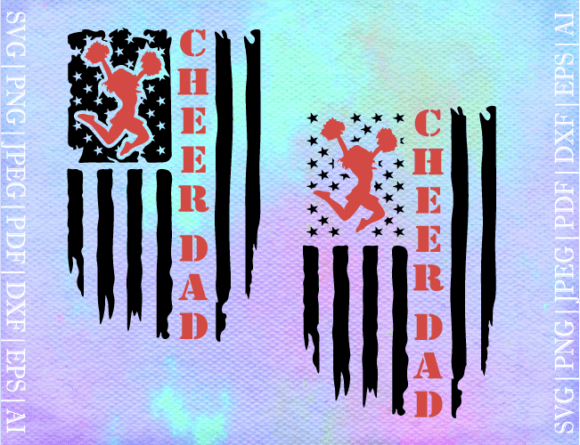 Cheer Dad Flag SVG