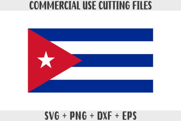 Cuba Flag SVG Original Colors: Graphics for Crafts