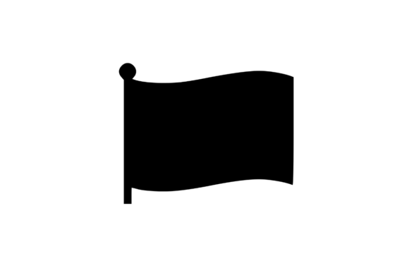 Dingbat Icon Glyph Waving Flag: Graphics for Crafts