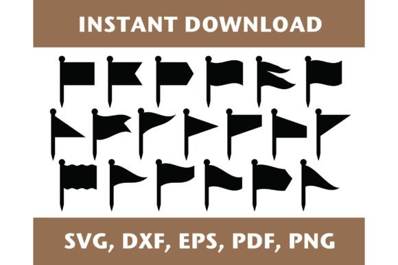 Flag Pins SVG & Flags Graphics for Crafts