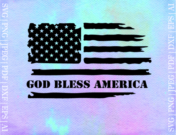God Bless America Flag SVG: Graphics for Crafts