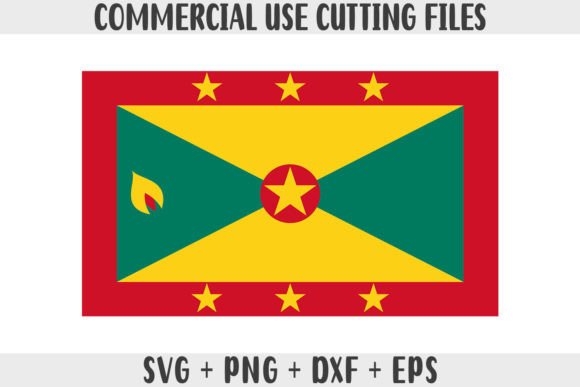 Grenada Flag SVG Original Colors: Graphics for Crafts & Content