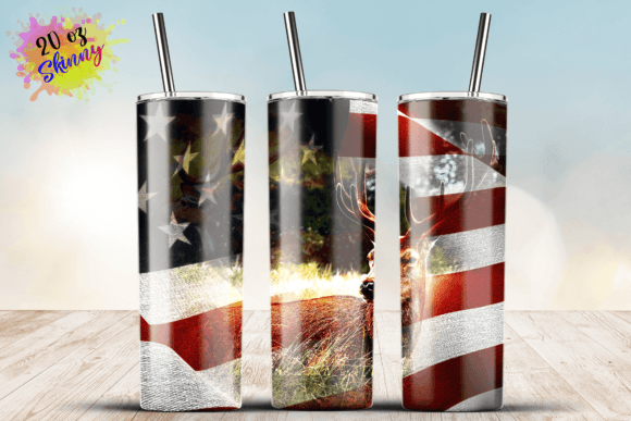 Hunting Deer & Flag Camo Graphics for Crafts