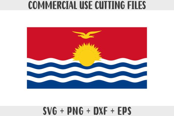 Kiribati Flag SVG Original Colors for Crafts & Graphics