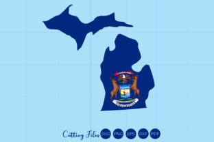 Michigan State with Flag Background