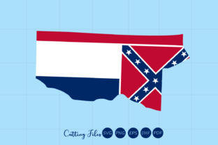Mississipi State with Flag Background