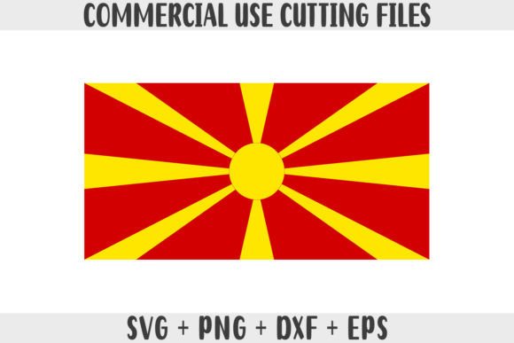North Macedonia Flag SVG: Graphics for Crafts & Digital Sellers