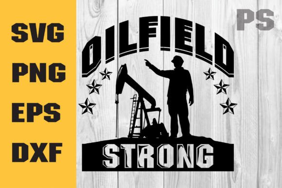 Oilfield Flag & Worker SVG Graphics for Crafts