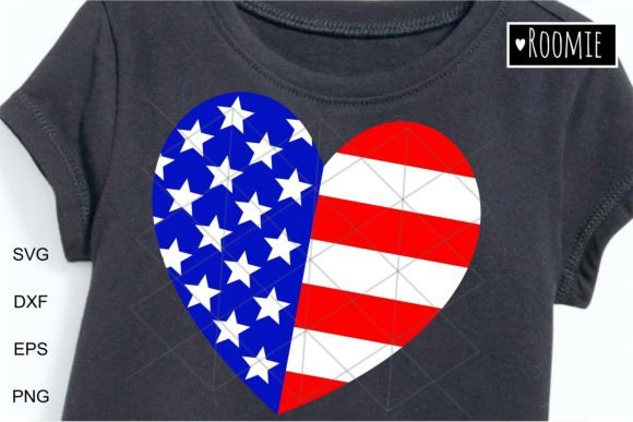 Patriotic American Flag Heart SVG: Graphics for Crafts