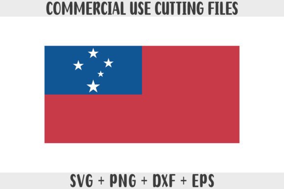 Samoa Flag SVG Original Colors: Graphics for Crafts