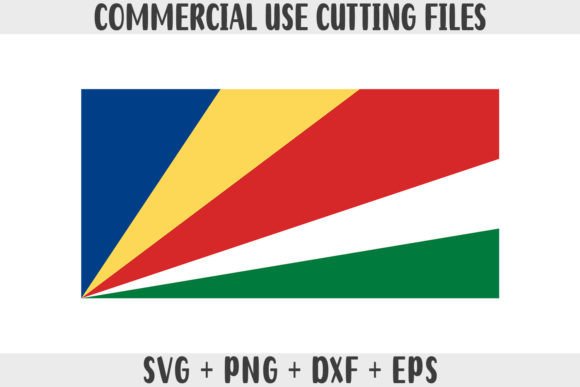 Seychelles Flag SVG Original Colors: Graphics for Crafts