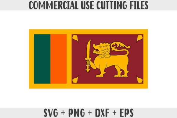Sri Lanka Flag SVG Original Colors: Graphics for Crafts & Local Branding