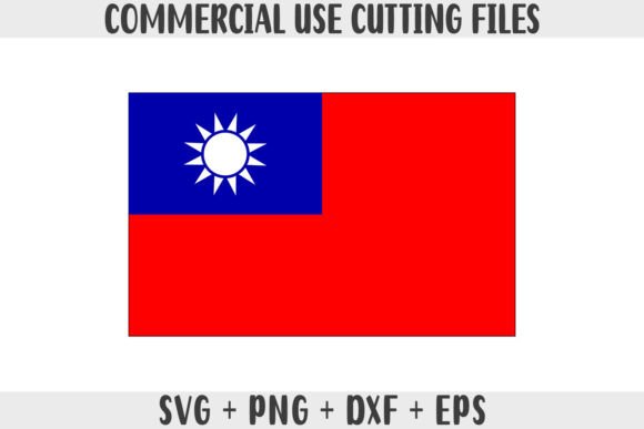 Taiwan Flag SVG Original Colors: Graphics for Crafts